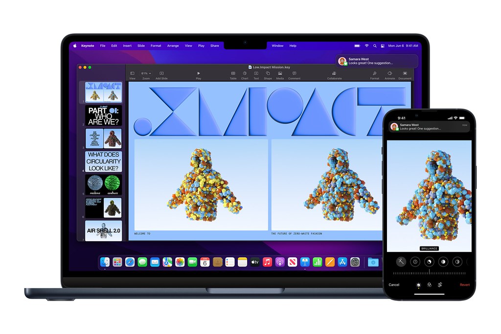 Apple-WWDC22-MacBook-Air-iPhone-13-Continuity_screen
