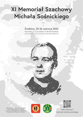 Plakat XI Festiwalu Szachowego Pamięci Michała Sośnickiego