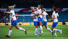 The Netherlands celebrate Lieke Martens' goal