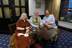 The winners - by one point - are Philippa Kelly, Roger Johnson & Marcus Geisser, who each receive one of the Society's special ballpoint pens. (photo courtesy of Roger Johnson)