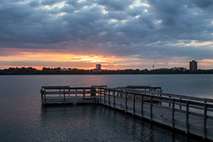 A Summer Sunset over the East Pier Fishing Dock on Bde Maka Ska
