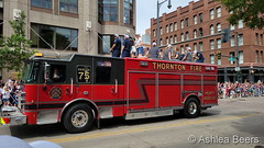 June 30, 2022 - Thornton Fire Department representing the city at the Colorado Avalanche parade. (Ashlea Beers)