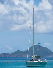 Yacht anchored in Cane Garden Bay - Tortola, BVI