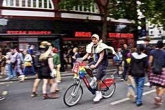Man on a bike, Pride 2022
