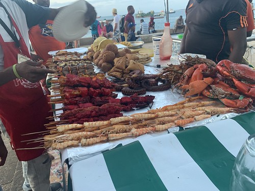 Seafood night market Stonetown Zanzibar