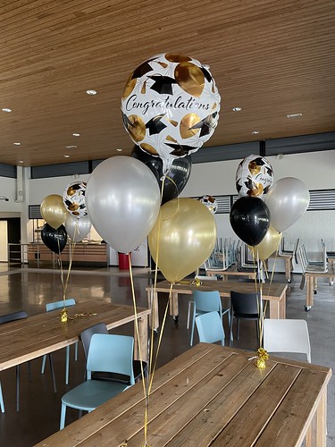 Tafeldecoratie 4ballonnen Diplomering Geslaagd Accent Praktijkonderwijs Rotterdam