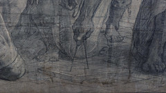 Raphael, School of Athens cartoon, Euclid's compass