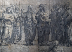 Raphael, School of Athens cartoon, Plato and Aristotle