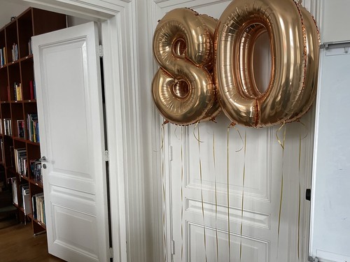 Foilballoon Number 80 Birthday Suite Hotel Pincoffs Rotterdam