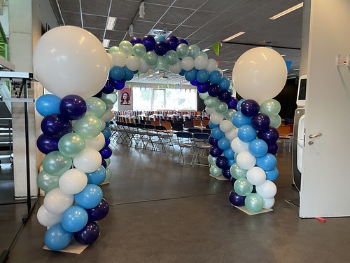 Balloon Column Wide Round Photoshoot Wedding Einstein Lyceum Hoogvliet Rotterdam