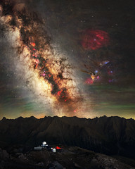 Milky Way Core above Astro Queyras Observatory