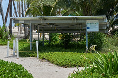 rear view of the solar PV array... Half Moon Caye, Lighthouse Atoll...