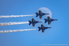 Blue Angels and Moon