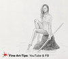 HOW TO DRAW A PRETTY WOMAN FISHING