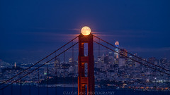Super Moonrise Over Golden Gate Bridge