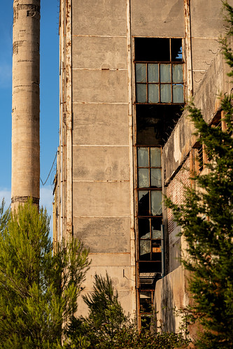 Abandoned Factory With Broken Windows, Lozovac Croatia