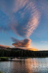 August 28, 2022 - Sunrise lights up the clouds in the high country. (Tony's Takes)