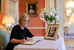 Prime Minister Liz Truss - Book of condolences to HM the Queen