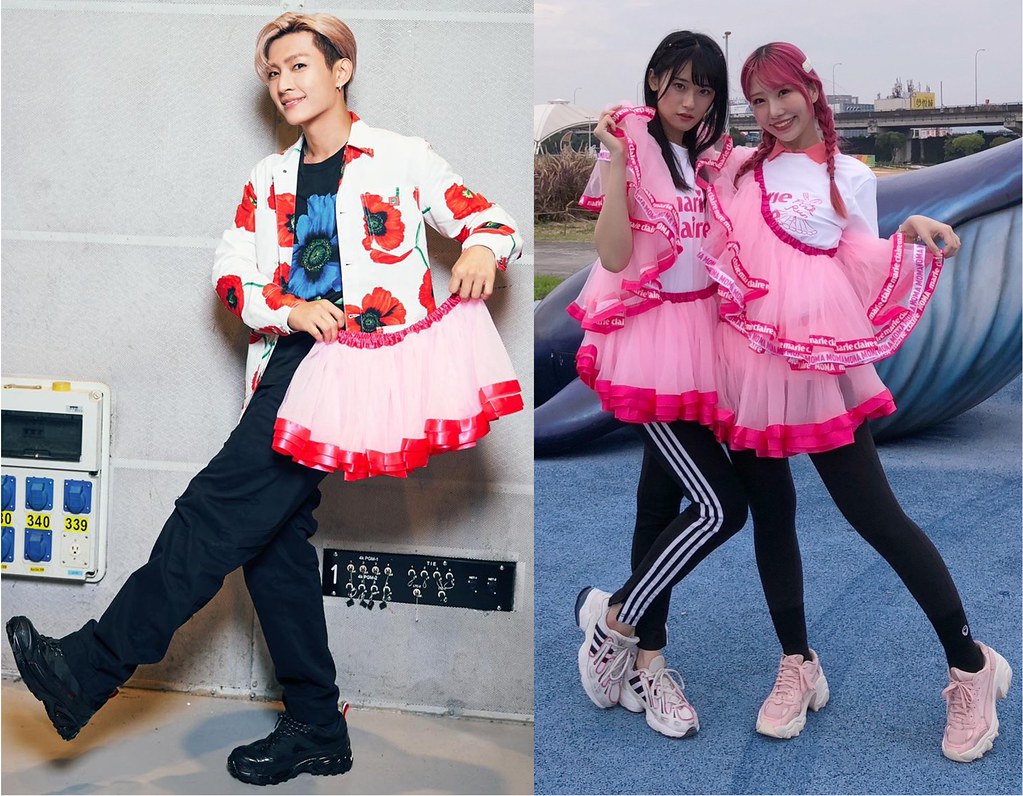 圖2. 「Dolfan」號召炎亞綸（左起）、AKB48 Team TP等多組藝人推粉紅路跑公益轉蛋（圖源：Dolfan）