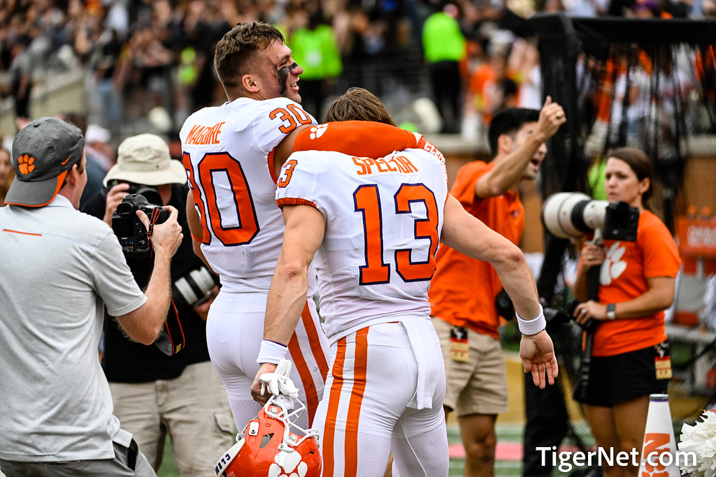 Clemson Football Photo of Brannon Spector and Keith Maguire and Wake Forest