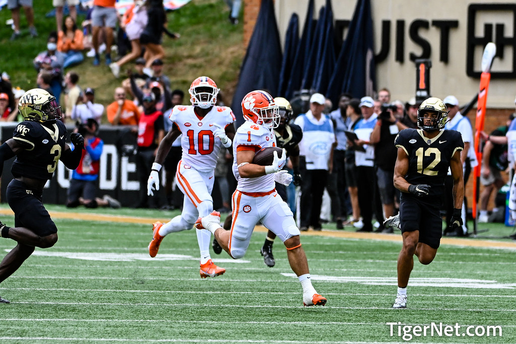 Clemson Football Photo of Will Shipley and Wake Forest