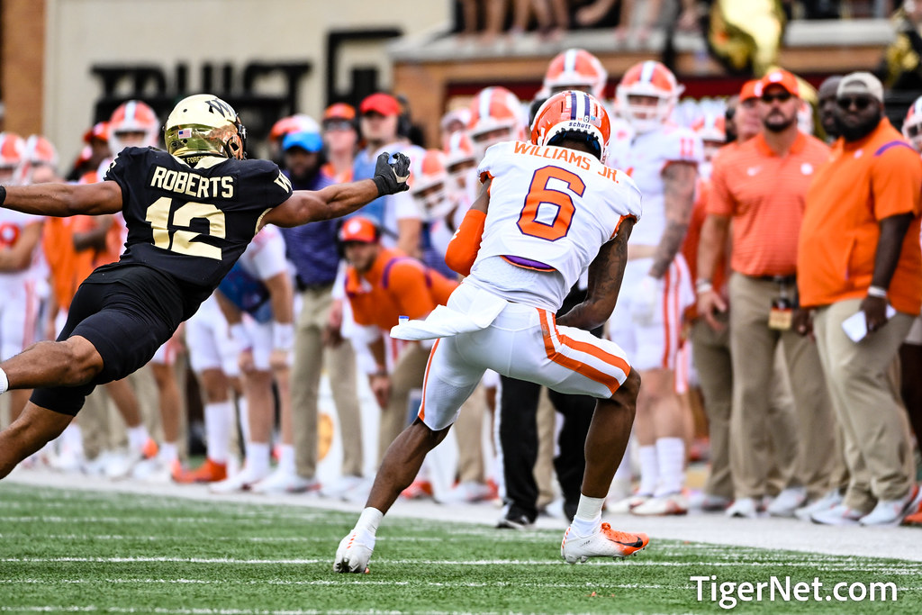 Clemson Football Photo of EJ Williams and Wake Forest