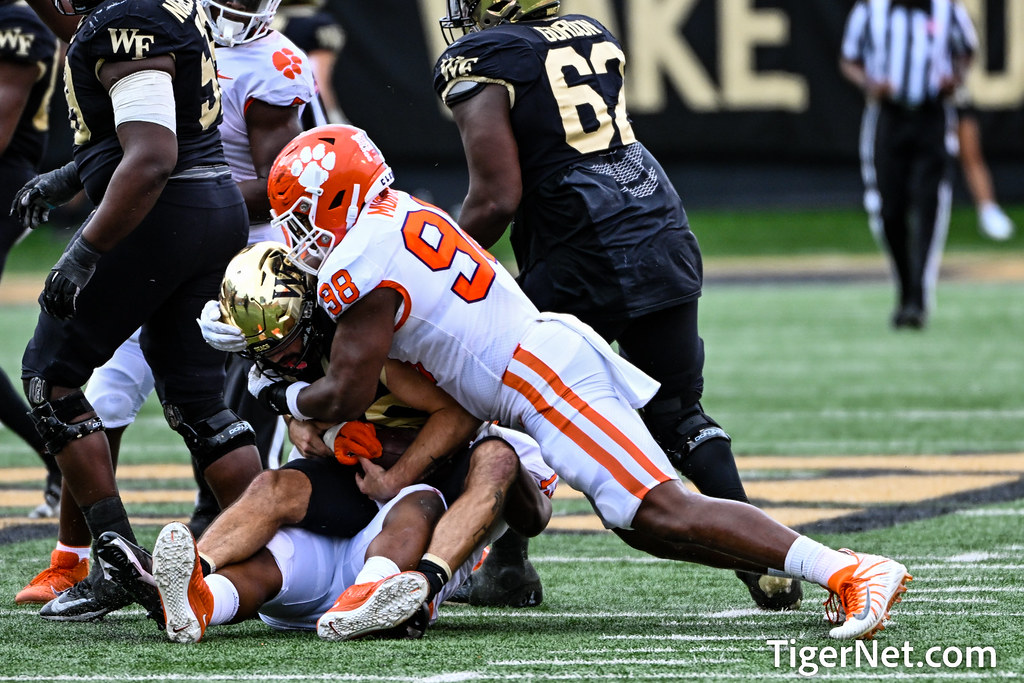 Clemson Football Photo of Myles Murphy and Wake Forest