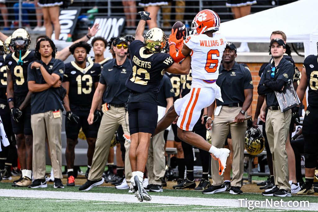 Clemson Football Photo of EJ Williams and Wake Forest