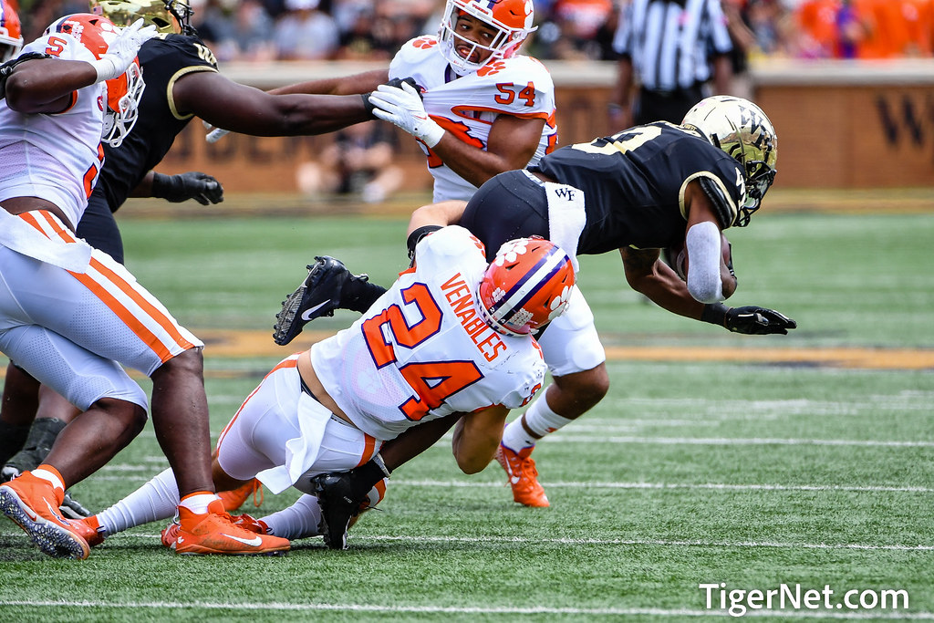 Clemson Football Photo of Tyler Venables and Wake Forest