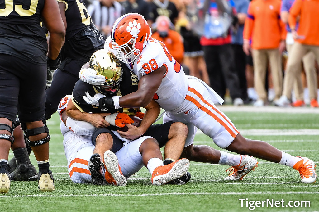Clemson Football Photo of Myles Murphy and Tyler Davis and Wake Forest