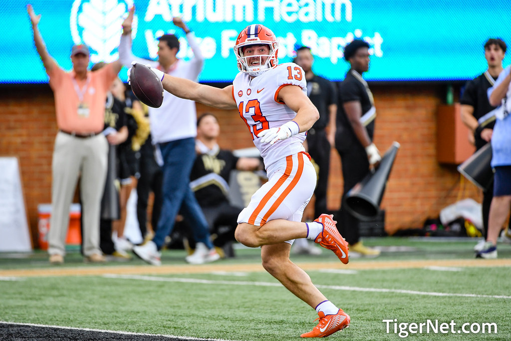 Clemson Football Photo of Brannon Spector and Wake Forest