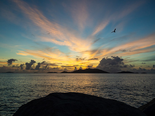 Sunset over Jost Van Dyke - Tortola, British Virgin Islands