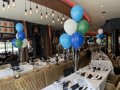 Table Decoration 6 balloons Foilballoon Number 40 Birthday The Harbour Club Rotterdam