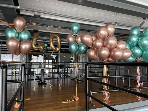Gronddecoratie 6ballonnen Folieballon Cijfer 40 Verjaardag Bedrijfsfeest Jordys Bakery Rotterdam