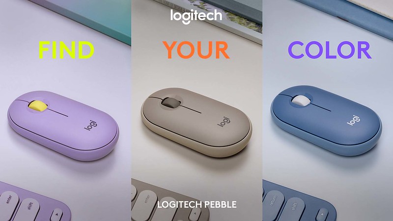 圖說04：Pebble M350 鵝卵石無線滑鼠推出新色「星暮紫」、「迷霧灰」，更加碼送上沉著神秘「午夜藍」新色，時尚與個性同時擁有。