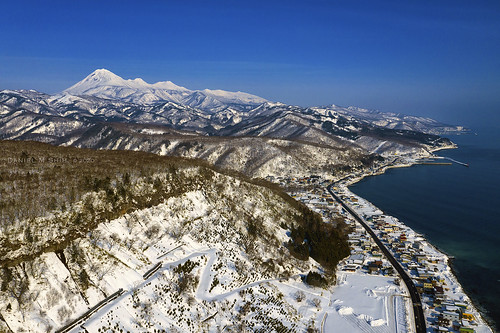 an aerial view of Shiretoko Peninsula m