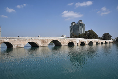 Adana Roman Bridge (Taşköprü), built during the reign of Hadrian, Adana, Turkey