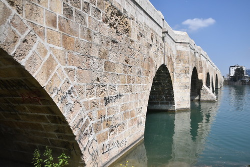 Adana Roman Bridge (Taşköprü), built during the reign of Hadrian, Adana, Turkey