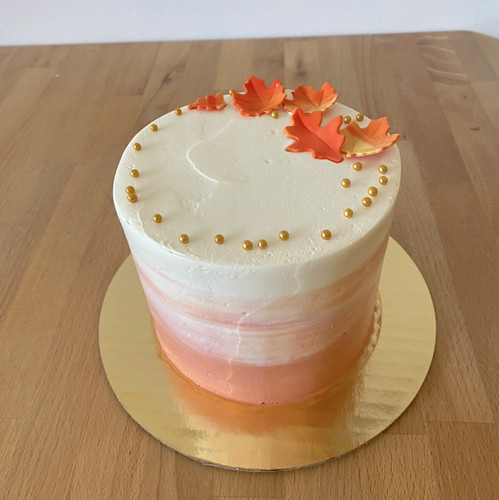 Fading Fall Leaves Gourmet Cake