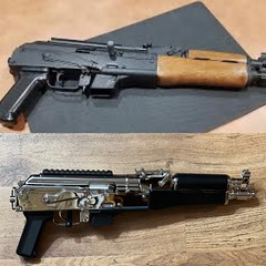 Draco AK 9mm Pistol. Nickel Plated