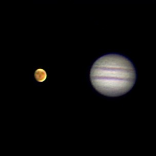 Mars and Jupiter Oct 24th 2022
