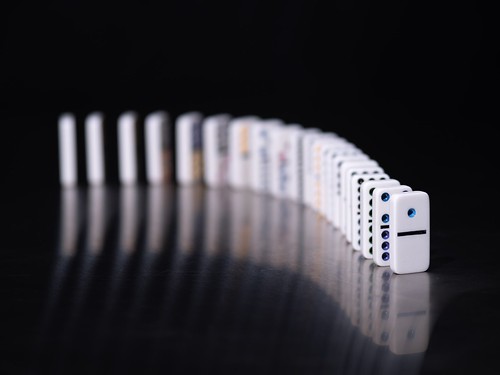 Dominoes Fall by Wesley Fryer, on Flickr