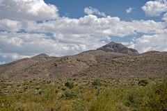 A Mountainside View with the Santiago Mountains Before Entering Big Bend National Park