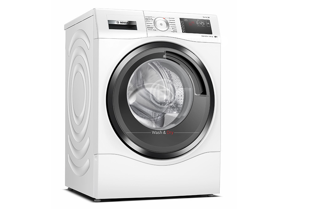 全新BOSCH-洗脫烘洗衣機，採用最新高效混合熱風科技-(Hybrid-FlexAir)，運用源自航太及汽車科技中的混合動力技術，可節省高達-34_能源。