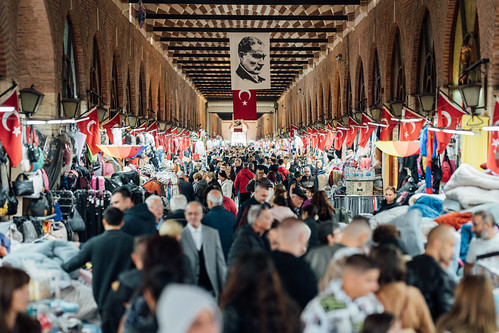 Bustling & Crowded Bazaar, Edirne Turkiye