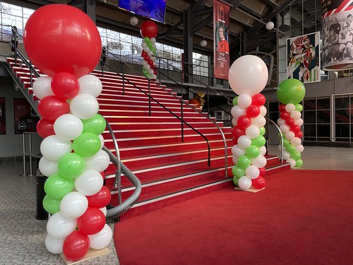 Ballonpilaar Breed Rond Feyenoord Lazio Roma Ingang Olympiazijde De Kuip Rotterdam