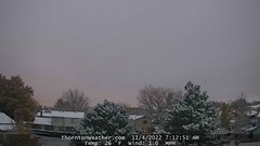 November 4, 2022 - Our first accumulating snowfall of the season. (ThorntonWeather.com)
