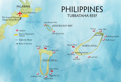 Tubbataha Reef map