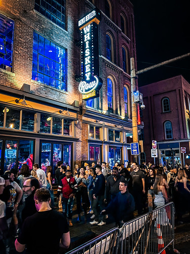 Crowded Broadway in Nashville