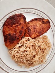 BBQ Chick'n Filets & Noodles (Vegan)